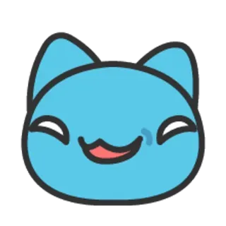 🐮 猫, かわいい, 青, 可愛い, 絵文字, ステッカー telegram sticker