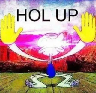 🙌 Squidward Tentacles SpongeBob SquarePants HOL UP Squidward, SpongeBob SquarePants, Nickelodeon, Phim hoạt hình, Chờ đã, Meme telegram sticker