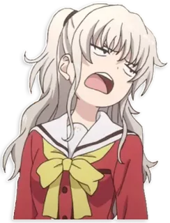 😒 Charlotte Dunois Infinite Stratos anime, personaje, chica, enojada, molesta telegram sticker