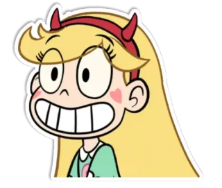 😆 Star Butterfly Star vs. the Forces of Evil การ์ตูน, ตัวละคร, สตาร์ บัตเตอร์ฟลาย, เขาปีศาจ, น่ารัก, แอนิเมชั่น telegram sticker