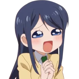 🥺 Anime, Kreskówka, Słodkie, Dziewczyna, Szczęśliwa, Uczennica, Podekscytowana telegram sticker