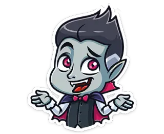 🤗 vampiro, dibujos animados, halloween, monstruo, drácula, personaje telegram sticker
