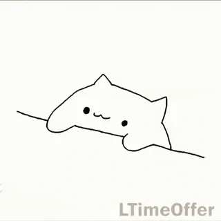 🤍 LTimeOffer chat, mème, drôle, mignon, blanc, animal whatsapp sticker