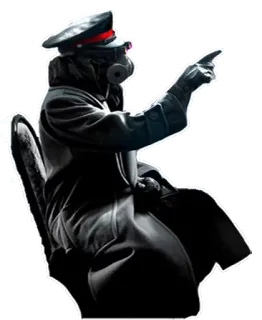👉 militar, uniforme, máscara de gás, autoridade, ditador, comando telegram sticker