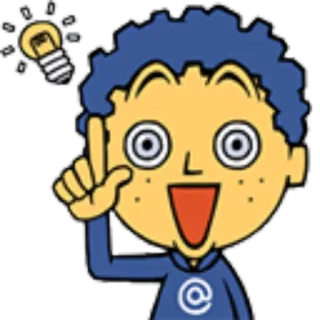 💡 ไอเดีย, หลอดไฟ, การ์ตูน, คิด, แรงบันดาลใจ, ความรู้ telegram sticker