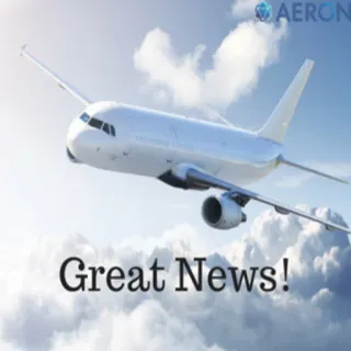 👍 Great News! aereo, aerospaziale, aviazione, viaggio, cielo telegram sticker
