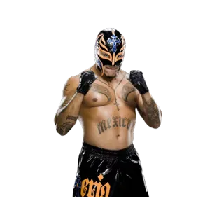 😮 Rey Mysterio Catcheur, Masqué, Lucha Libre, Tatouage, Athlète telegram sticker