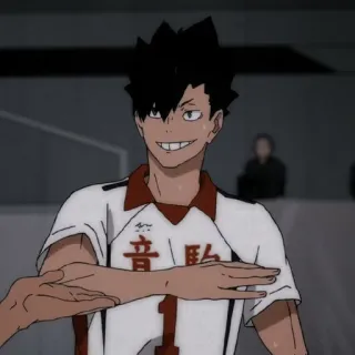 🌟 Kuroo Tetsurou Haikyuu!! anime, volleyball, sports, character, haikyuu, kuroo tetsurou telegram sticker