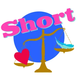 ⚖️ Short หัวใจ, ขนนก, เกล็ด, สมดุล, สั้น, ความรัก telegram sticker