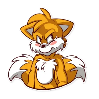 😡 Tails Sonic the Hedgehog Tails, Sonic, Cartoon fox, Video game character, Animal sticker telegram sticker