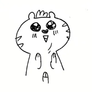 👮 Tigre cartone animato, Adesivo animale, Gesto offensivo, Dito medio, Carino, Disegno telegram sticker