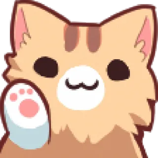 👋 kat, zwaaiend, schattig, dier, huisdier, sticker telegram sticker
