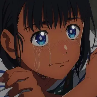 😩 Anime, Piangere, Triste, Ragazza, Emozionale, Lacrime whatsapp sticker