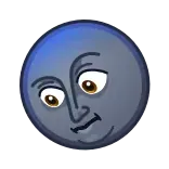 😨 พระจันทร์, ใบหน้า, สีหน้า, ยิ้มเยาะ, การ์ตูน telegram sticker