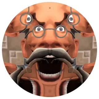 🤪 desenho animado, surreal, óculos, bigode telegram sticker