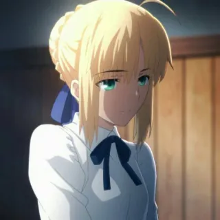 💙 Saber Fate/stay night Anime, Personaje, Saber, Fate/stay night, Rubia, Ilustración telegram sticker