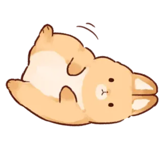 🙃 bunny, rabbit, cute, animal, cartoon, adorable telegram sticker