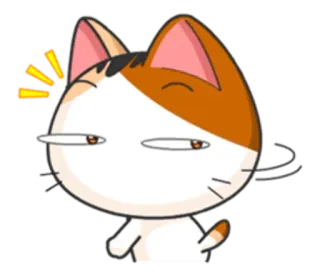 😒 chat, dessin animé, animal, mignon, émoticône, illustration whatsapp sticker