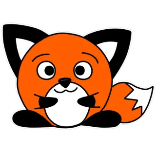 🙂 キツネ, 動物, かわいい, マンガ telegram sticker