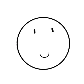 🙂 Смайлик, Эмодзи, Счастливый, Простой, Минималистичный whatsapp sticker