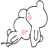 😍 @TarulSticker fofo, coelho, kawaii, amor, desenho animado, animal, adesivo telegram sticker