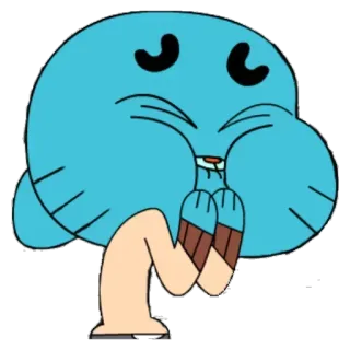 😂 Gumball Watterson The Amazing World of Gumball Cartoon, Gumball, Katze, The Amazing World of Gumball, Animiert, Blau, Lustig whatsapp sticker