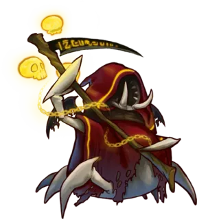 🕵 morte, falce, cappuccio, fantasy, personaggio, tristo mietitore telegram sticker