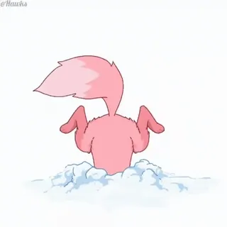 ❄️ 漫画, 動物, ピンク, 雪, かわいい telegram sticker