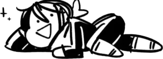 ✨ Anime, Manga, Phim hoạt hình, Nhân vật, Dễ thương, Hài hước, Nằm telegram sticker