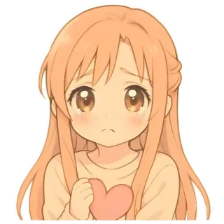 🥺 аниме, девушка, грустный, плачет, сердце, эмоциональный, каваий whatsapp sticker
