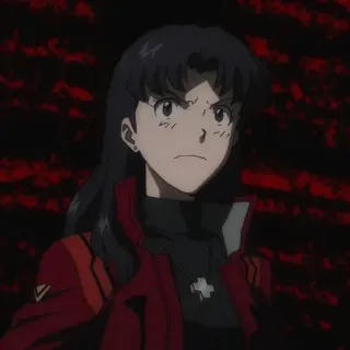 😟 Misato Katsuragi Neon Genesis Evangelion anime, personaje, misato, evangelion telegram sticker