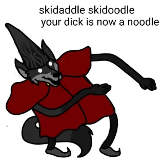 🍜 skidaddle skidoodle your dick is now a noodle offensive, meme, rude, humor telegram sticker