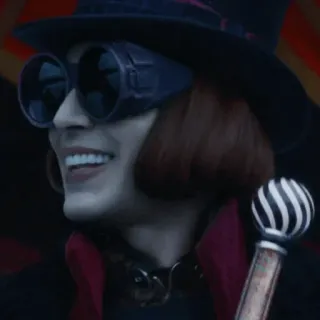 🎩 Willy Wonka Charlie and the Chocolate Factory willy wonka, schokoladenfabrik, film, charakter, hut, brille telegram sticker
