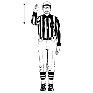 🏈 referee, sports, official, black and white, uniform, hand signal telegram sticker