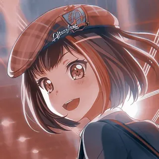 💋 Afterglow Anime, Gadis, Kartun, Karakter, Baret telegram sticker