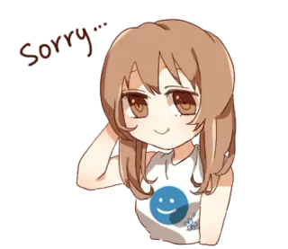 👩 Sorry entschuldigung, anime, niedlich, verzeihung, reue telegram sticker