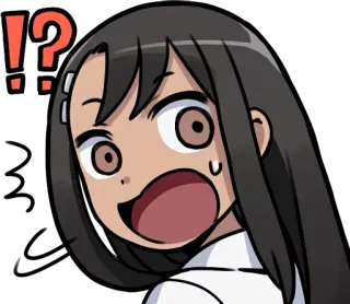 😨 !?
 anime, manga, surprised, shocked, exclamation, question, cartoon telegram sticker
