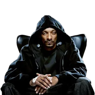😜 Snoop Dogg rapper, musician, celebrity, portrait telegram sticker