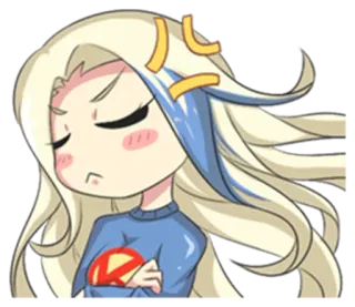 😡 อนิเมะ, สติกเกอร์, โกรธ, ผมบลอนด์, ผู้หญิง, การ์ตูน, ตัวละคร telegram sticker