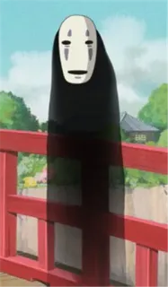 😍 No-Face Spirited Away Anime, A Viagem de Chihiro, Sem Rosto, Fantasma, Studio Ghibli, Animação japonesa whatsapp sticker