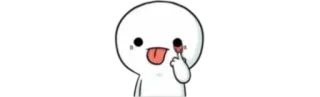 😜 Cartone animato, Personaggio, Dito medio, Offensivo telegram sticker