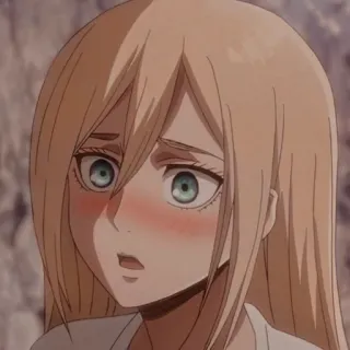 🌟 Christa Renz Attack on Titan anime, personaggio, Christa, Renz, bionda, carina telegram sticker