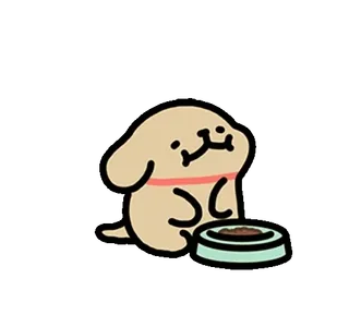 🦮 chien, chiot, mignon, nourriture, animal de compagnie, animal telegram sticker