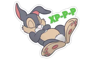 😞 XP-P-P กระต่าย, สัตว์, การ์ตูน, สติกเกอร์ telegram sticker