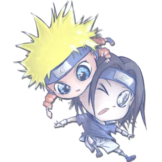 😍 Naruto, Sasuke Naruto アニメ, 漫画, ナルト, サスケ, マンガ, ちびキャラ telegram sticker