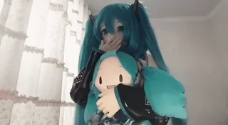 😱 Hatsune Miku Hatsune Miku, Cosplay, Anime, Vocaloid, Jepang telegram sticker
