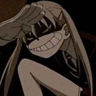 😈 Death the Kid Soul Eater anime, kid, death, symmetrical, manga telegram sticker