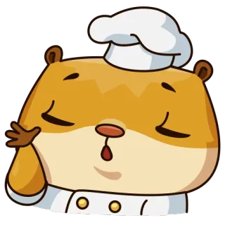 👨‍🍳 Hamster, Koch, Cartoon, Tier, süß, Kochen telegram sticker