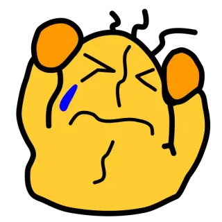 😂 Emoji, Triste, Pleurs, Émotionnel, Expression, Dessin animé, Visage whatsapp sticker