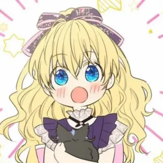 👑 Anime, Manga, Dessin animé, Fille, Enfant, Mignon telegram sticker